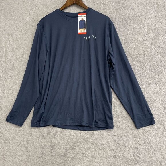 NEW Hang Ten Men's M Medium UPF 50+ Long Sleeve Shirt Graphic Back - Picture 3 of 9